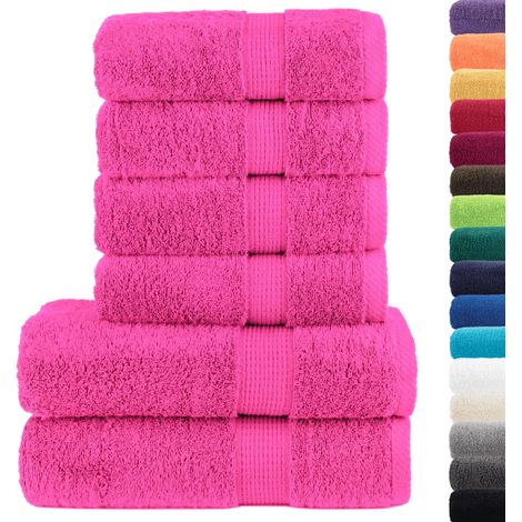 SOLUND Set aus hochwertigen Handtüchern 6 Stück rosa