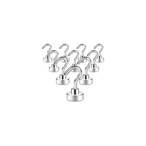 Set mit 10 Magnethaken, 2 kg + starker Magnet mit Kühlschrankhaken, robustem Deckenhaken, Magnethaken (1/5)