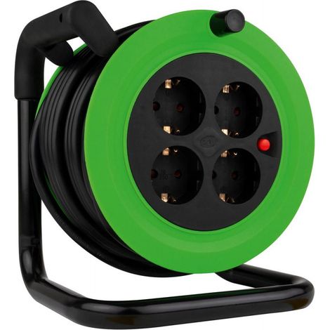 Mini carrete de cable 15M H05VV-F3G1,5 negro / verde (por 2) (1/2)