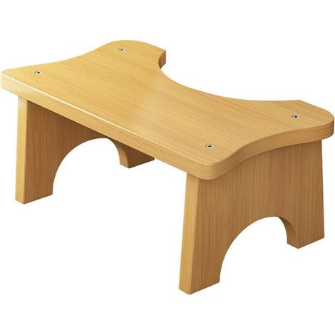 Bambus-Toilettenhocker, Hock-Toilettenhocker, Toiletten-Tritthocker aus Holz, Kinder-Toilettenhocker aus Bambus, C-förmiger Toilettenhocker aus Bambus, einfach (1/4)