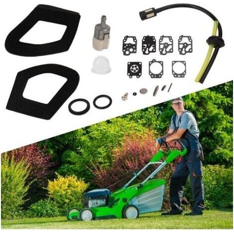 Kit de filtre à air de carburateur Accessoires d'outils de jardin Filtre de carburateur pour tondeuse à gazon GX35 GX25 HHB25 HHH25 K20 WY avec filtre à carburant (1/4)