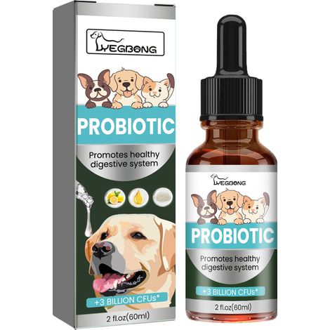 Gouttes probiotiques pour animaux soulagent l'inconfort et la mauvaise haleine chez les chats et les chiens. Solution de toilettage pour animaux. (1/4)