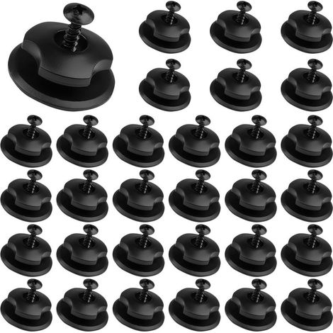 30 Pièces Crochet de Bâche Ronds, Attache Bache, Trailer Tarpaulin Bracket, Pas de Bords Tranchants, Convient pour Les Bâches de Voiture, Les Tentes de Plein Air, Les Poches en Filet, etc (1/5)
