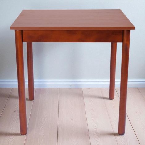 Tavolo fisso in legno con gamba Tonda RISTORANTE misura 80x80 CILIEGIO (1/5)