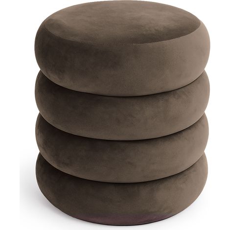 Tabouret en velours avec rangement 42 cm SNUGGO Marron (1/5)