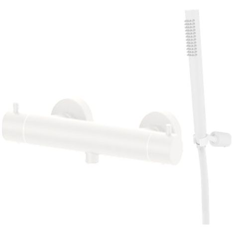 Paffoni Light LIQ168EDBO Serie externe thermostatische Duscharmatur ECOSTOP matt weiß  Messing - Opak Weiß