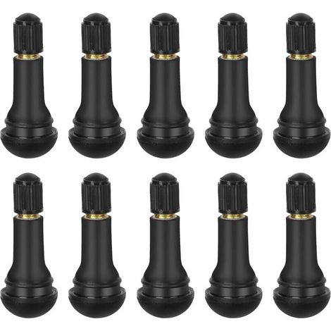 10 Pcs TR413 Valve Pneu Voiture, Universal Valve Tubeless Valve Auto de Caoutchouc Valves en Caoutchouc Snap-in Jantes pour la Plupart des Voitures Motos etc (1/5)