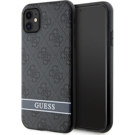 Guess GUHCN61P4SNK iPhone 11 / Xrgrey/graue Hartschale 4G Stripe (1/5)