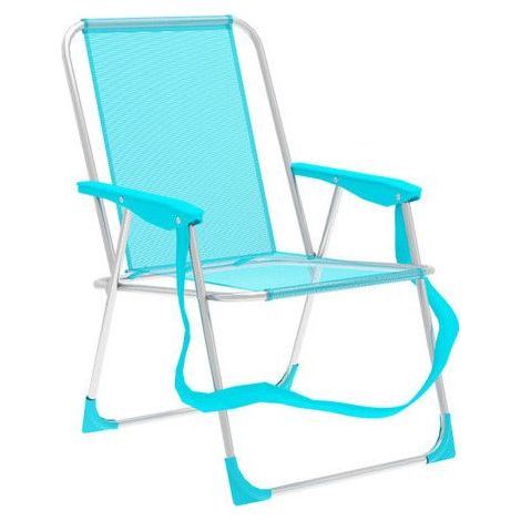 Marbueno Klappstuhl Aluminium Aquamarin Strand und Pool 53X56X78 cm 10307 (1/2)