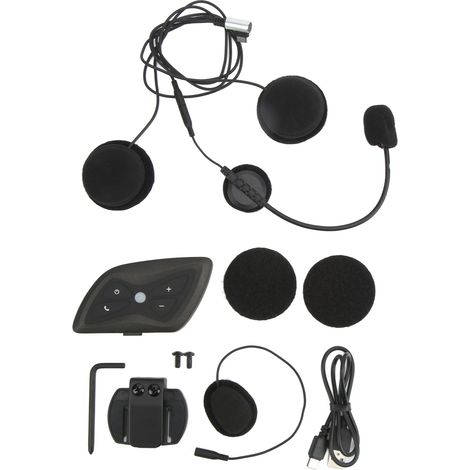 Casque moto Bluetooth kit mains libres intercom étanche IP65 pour motards (1/5)