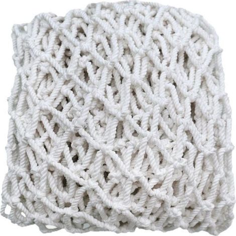 Filet de protection, blanc, 5 m x 5 m (mailles de 5 cm), bâche en polyester pour camion, utilisation dans les escaliers et sur les balcons (1/4)