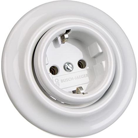 Busch-Jaeger CEE 7/3 presa elettrica bianca incassata (1/4)