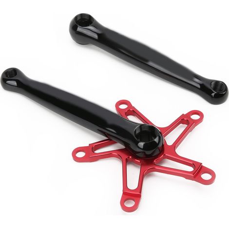 Pédalier à trou carré Bolany pour vélo pliant, pignon BCD 130, plateau mono-disque, pièces détachées pour vélo (rouge) (1/5)