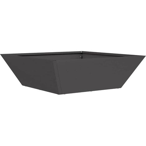 Maison Exclusive - Vaso da giardino Nero 50 x 50 x 15 cm Acciaio laminato a freddo