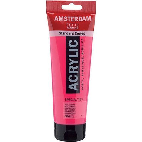 Peinture Acrylique en tube - Rose reflex - 384 - Amsterdam - 250ml (1/2)