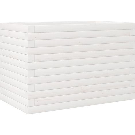 Maison Exclusive - Jardinière blanc 70x40x45,5 cm bois de pin massif