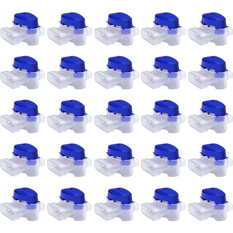 Lot de connecteurs de câbles pour tondeuse robot – 25 raccords remplis de gel pour rallonger ou réparer les coupe-bordures électriques basse tension – Étanches, sûrs, sans dénudage (1/4)