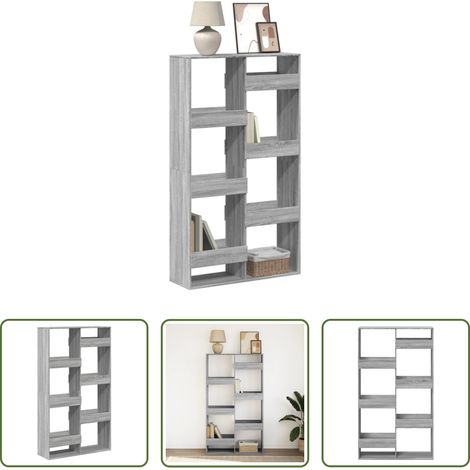 vidaXL Bücherregal Grau - Bücherregal Grau Sonoma 100x33x175 cm Holzwerkstoff (1/5)