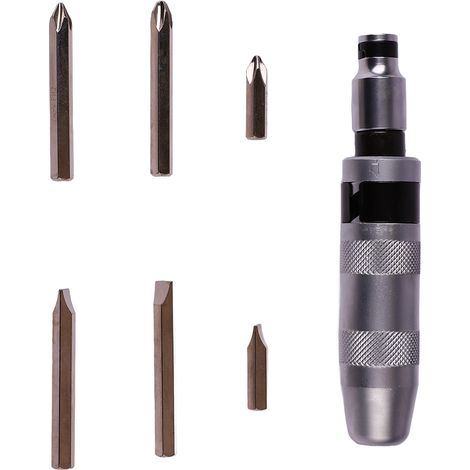 Kit 7 pièces Tournevis à Choc Manuel Multifonction 6 Embouts pour Entretien et Réparation (1/5)