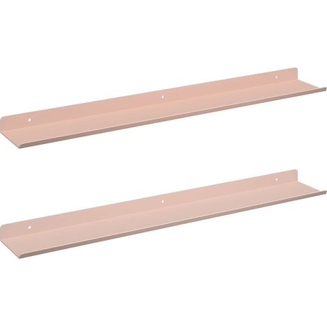 Maison Exclusive - Schwebendes Regal 2 pcs Rosa 60 x 8,5 x 2,5 cm