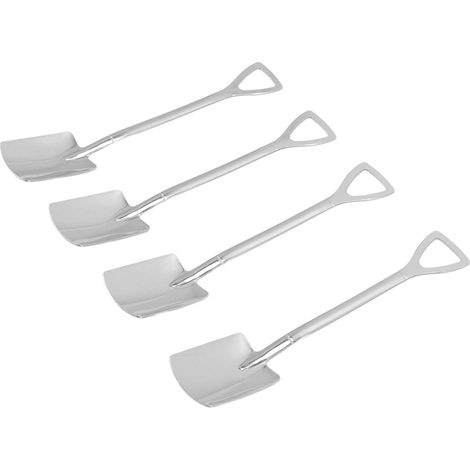 Dessertlöffel aus Edelstahl, Wassermelonenausstecher, quadratischer Löffel, 4er-Set (1/5)