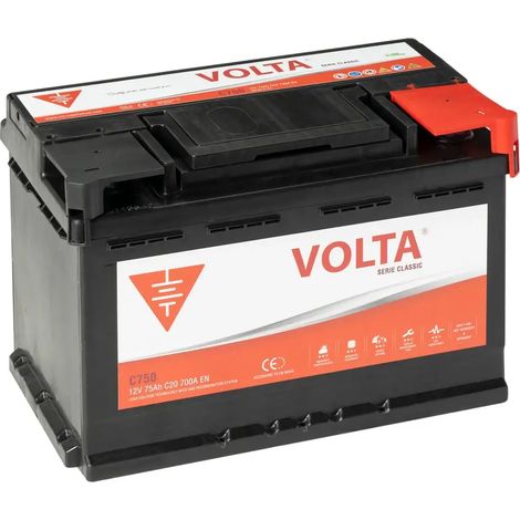 Batería de Coche 75Ah 700A EN Volta C750D Classic (1/3)