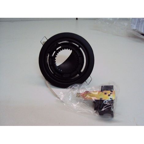 Spot encastré diam 114mm noir orientable escargot lampe GU5.3 12V non incl) IP20 VICTOR 110810