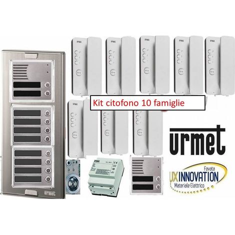 Kit citofonico urmet 10 famiglie dieci appartamenti