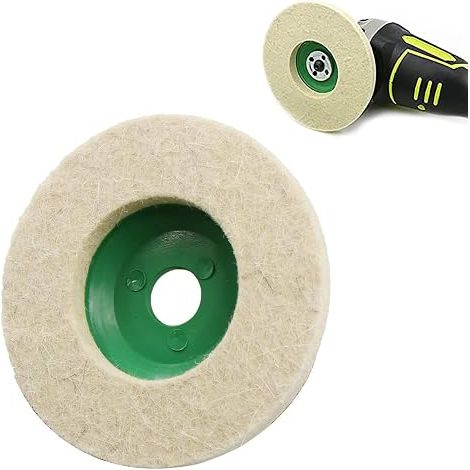 Angle Grinder Wool Polishing Disc 100mm Flexible Polishing Disc Sanding Tool for Marble, Metals, Glass, Sanding Aid (1/4)