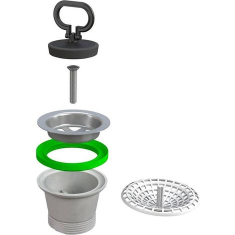 Drain d&39A vier en polypropylA ne et acier inoxydable 1 &quot1 - 2 sans trop-plein