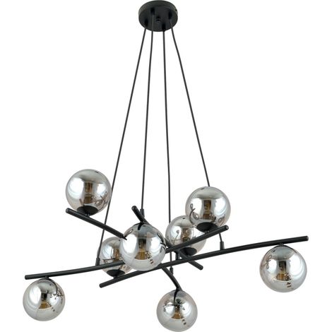 Lampadario sospeso Emibig ESSA 8 luci grafite nero (1/4)
