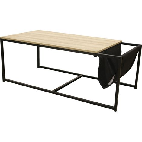 Table basse porte-revues structure métal Nate (1/5)