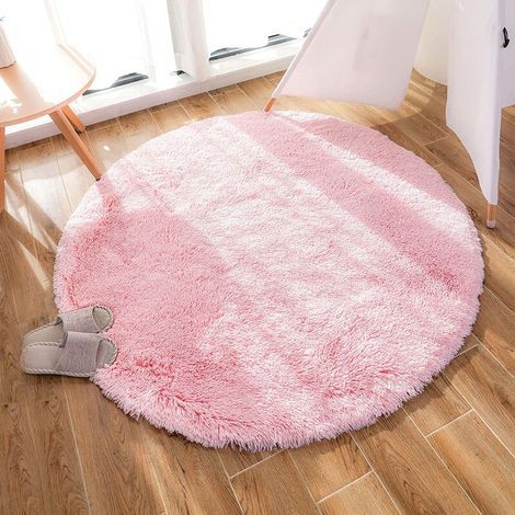 Wohnzimmerteppich, moderner Plüsch-Indoor-Teppich aus superweichem und flauschigem Langhaar-Samt, dekoratives Stuhlkissen, Sofamatte, Kinderzimmer (weinrot, 100x100cm) (1/5)