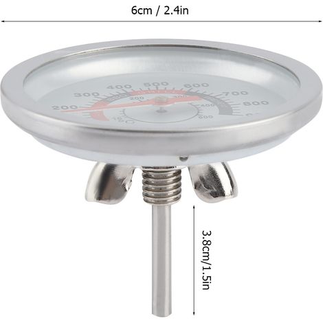 Thermomètre numérique BBQ LCD incrustable - Mini thermomètre fumoir avec fil inox résistant (1/5)