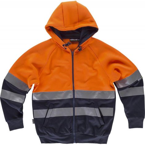 Sudadera con capucha con costuras reforzadas de Alta Visibilidad WORKTEAM C9036 (1/2)