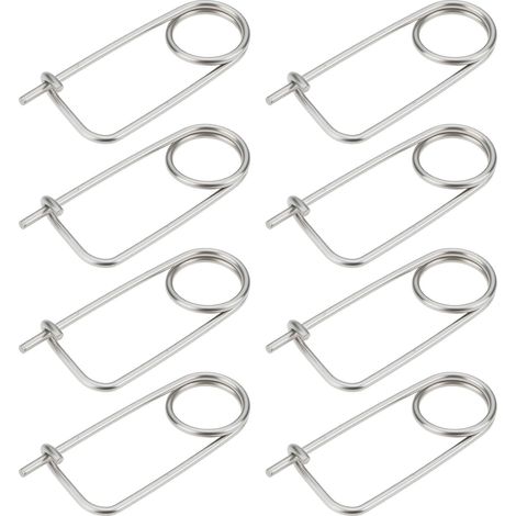Satz mit 8 federbelasteten Sicherheitsstiften, 3 x 110 mm, Edelstahl 304, zum Sichern von Verriegelungslöchern (1/5)