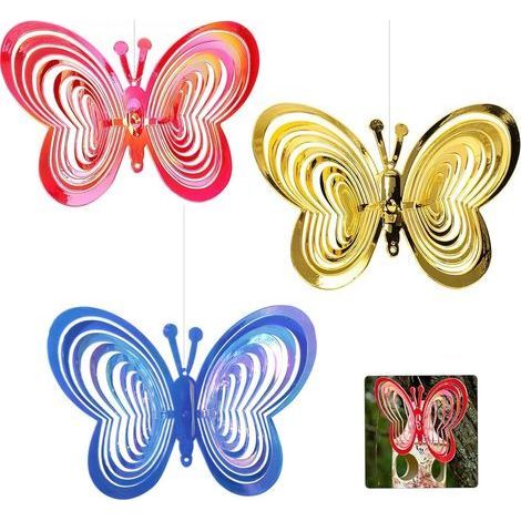 (Butterfly) Pack of 3 bird deterrent tapes, anti-pigeon tapes for balconies, double-sided reflective anti-pigeon tapes, hanging anti-bird tapes, anti-pigeon tapes for balconies (1/5)