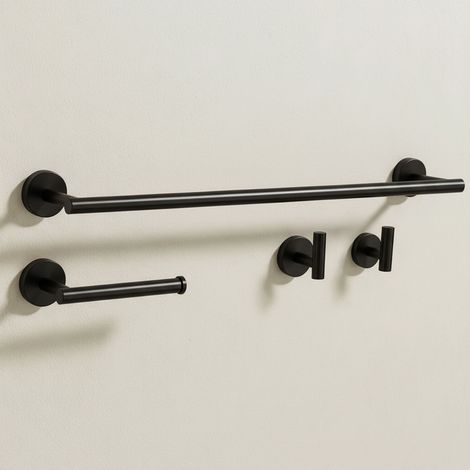 SET VON BADEZIMMERHAKEN REA ARI BLACK 4 PIECES
