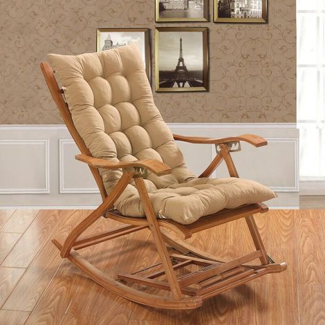 Coussin Chaise Lounge Jardin Extérieur 120X48CM,Coussin Fauteuil Epais Doux,Coussin pour Chaise À Bascule,Coussin inclinable pour Chaise,Fauteuil,Sièges d'auto (sans Chaise) (1/4)