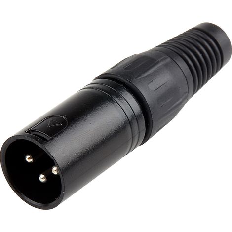 RS PRO-Connecteur XLR Mâle Droit 3 voies Montage sur câble, placage Argent ( Prix pour 1 )