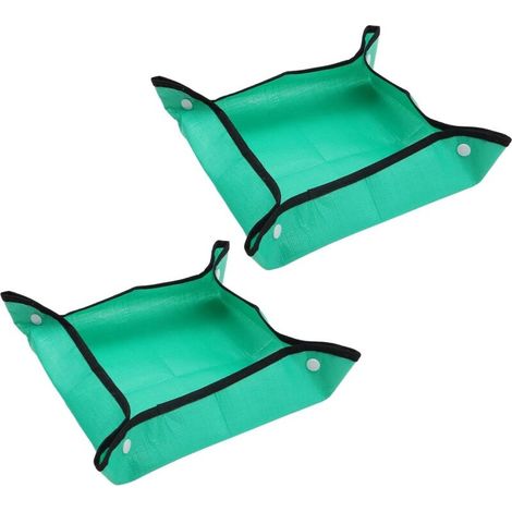 Set mit 2 Pflanzmatten, 50 x 50 cm, Untersetzer für Erde, wasserdichte Untersetzer, Gartenzubehör für Gemüse, Zimmerpflanzen, Sukkulenten, Kakteen, Töpfe