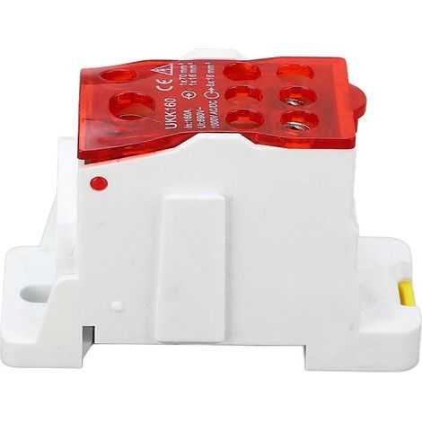 Boîte de distribution de bornes 690 V 160 A, bornier sur rail DIN, boîte de jonction électrique rouge