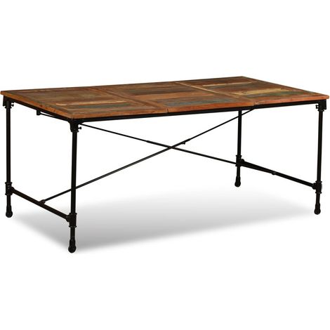 Tavolo da pranzo/soggiorno di design legno massello di recupero 180 cm 0902182