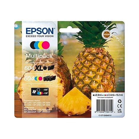 Epson 604XL Pack 3 cartouches couleurs pour imprimante jet d'encre