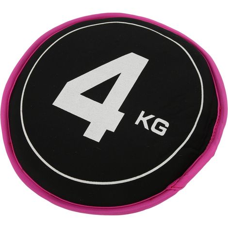 Sac de sable d'entraînement élastique double face en néoprène épais pour le fitness et l'exercice (côté rose rouge 4 kg) (1/5)