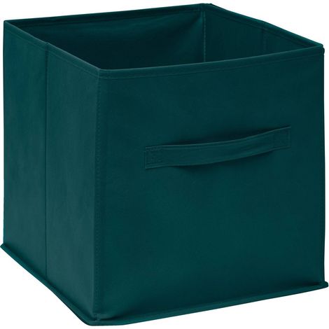 Scatola per scaffale 31x31x31 cm verde CON maniglie (1/3)
