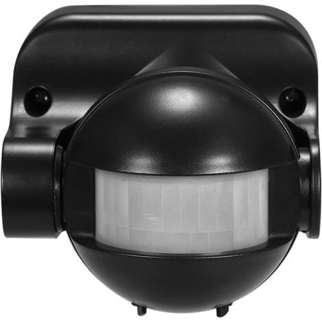 Interrupteur de sécurité extérieur à détecteur de mouvement infrarouge PIR 180° IP44, 220-240 V CA, portée max. 12 m, intensité lumineuse 3-2000 LUX, économie d'énergie. (1/5)