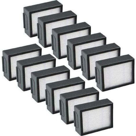 FENOPLASTICA12-Pack Replacement Filter Parts Compatible with iRobot Roomba E, XU, I, J Series i1 i1+ i3 i3+ i4 i5 i5+i6 i6+ i7 i7+ i8 i8+ E5 E6 E7 J7 Robot Vacuum Cleaner Accessories 12 Filters - KZQ (1/4)