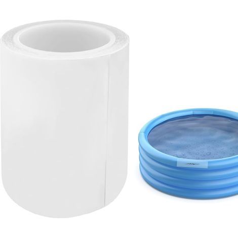 Reparation Piscine Patch, 10cmx1.5m Ruban Adhésif sous-Marin TPU Bande Imperméable Rustine Piscine sous l'eau Réparation Patch pour Piscine, Matelas Jouets Gonflable,Transparent (1/5)
