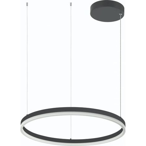 Suspension Luminaire LED D600 42W Variable Noir Mat ZAMBELIS - Blanc chaud - 3000K (1/2)